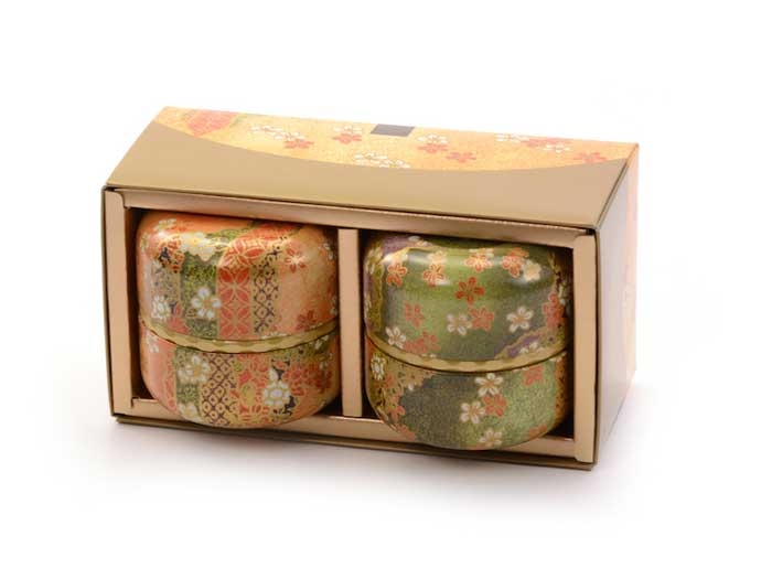 Japanese Tea Caddy Set Ruri