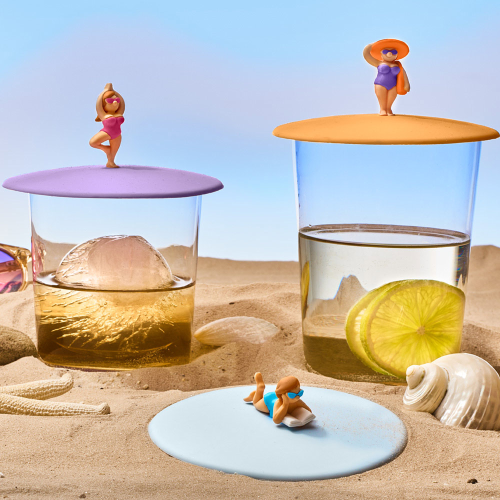 Mon couvercle Plage Fille Berta Livre Ø10,5cm Silicone