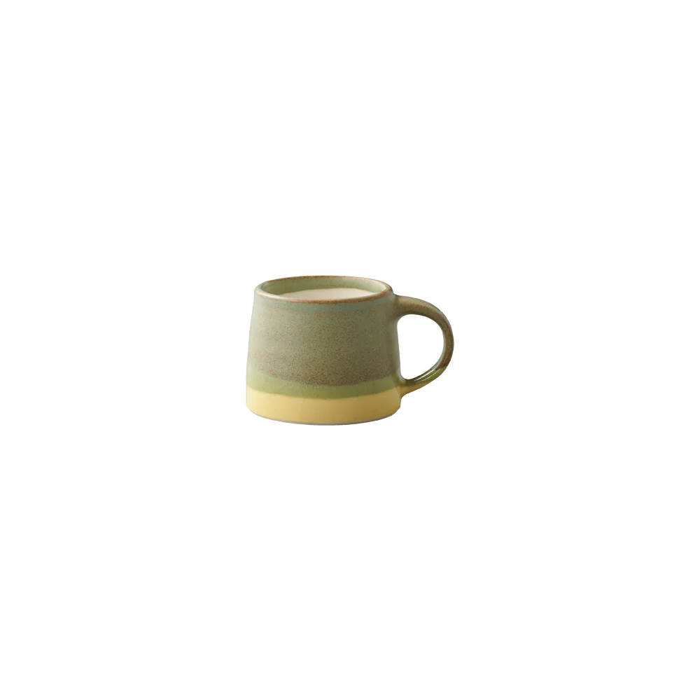 SCS Tasse 110ml Moosgrün x Gelb