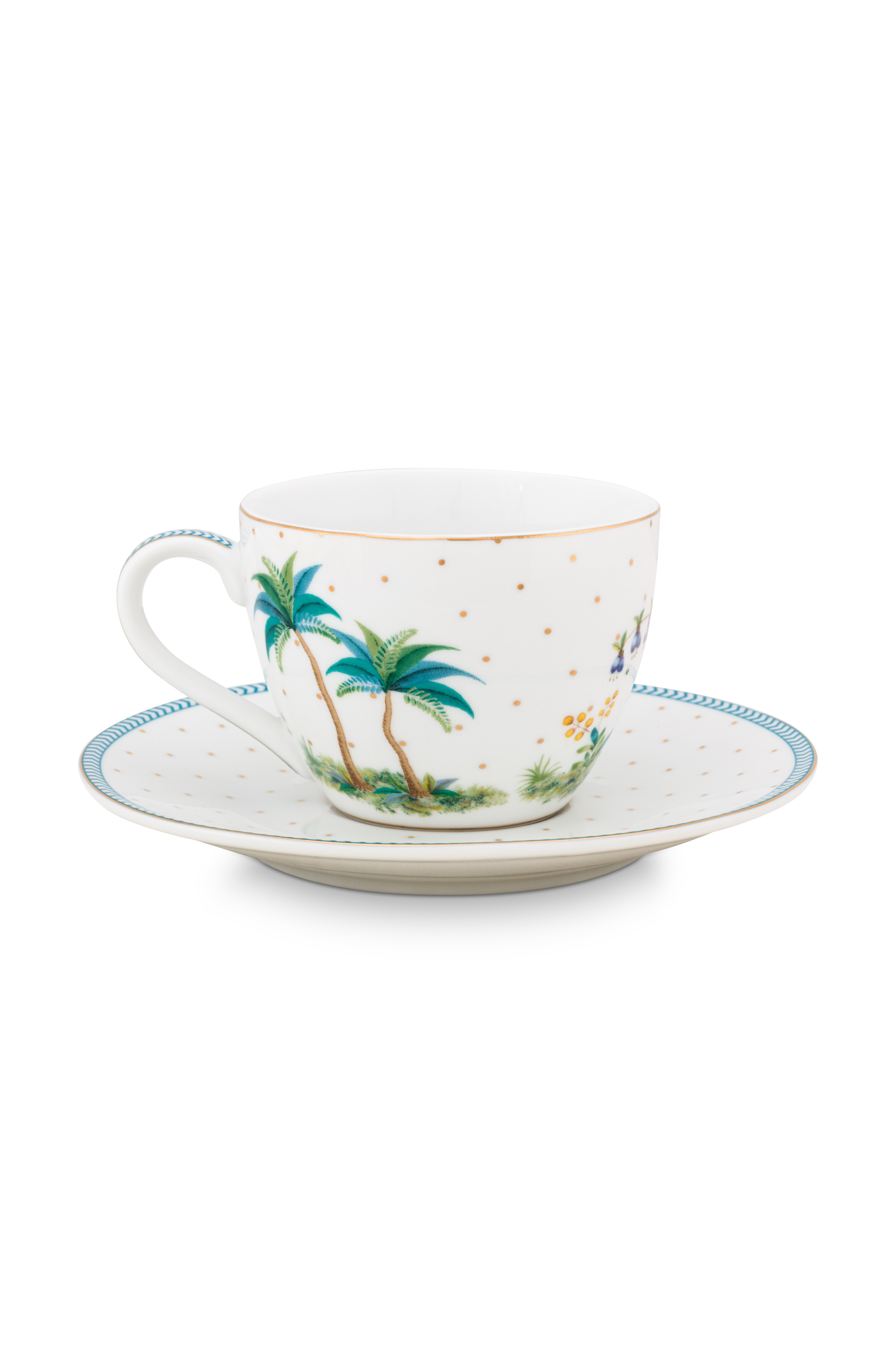 Pip Studio Jolie cup & saucer dots gold