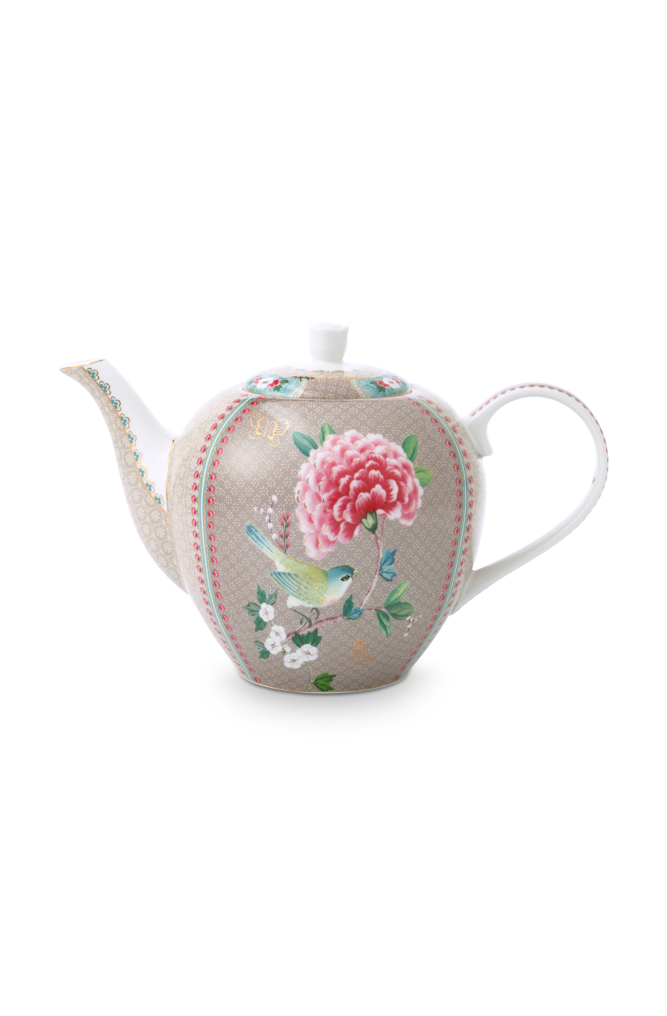 Pip Studio Blushing Birds Khaki Teapot Large