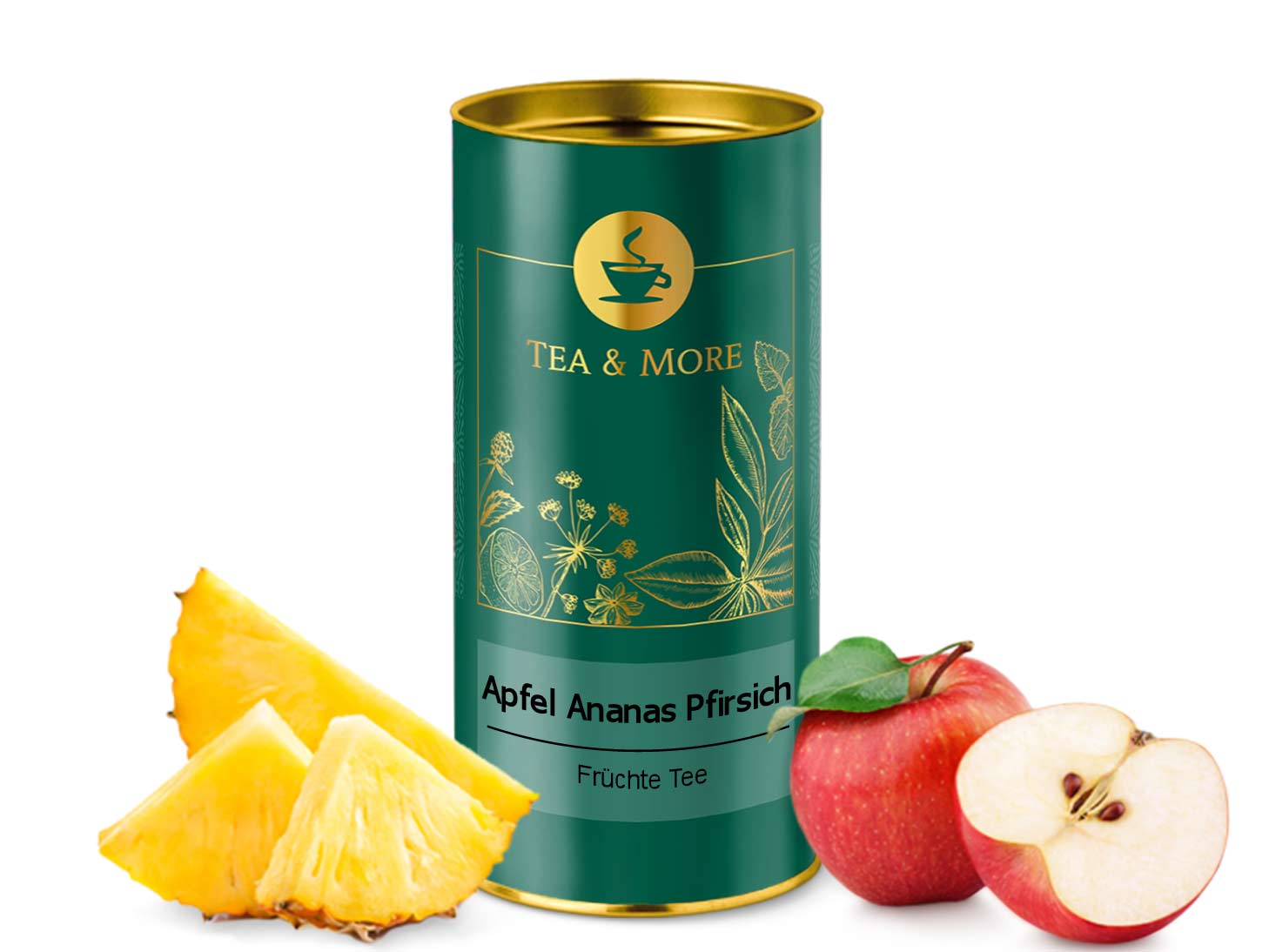 Apfel, Ananas &amp; Pfirsich - Menge: 1000g