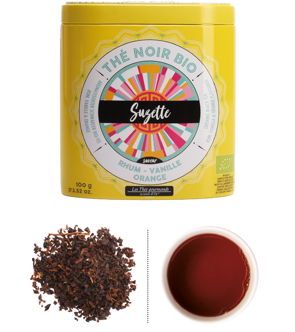 Thé noir "Suzette" Rhum, Vanille & Orange - Bio