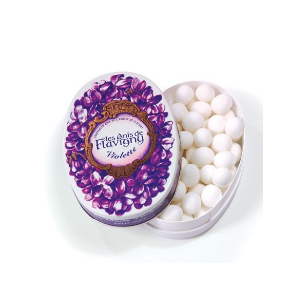 Oval candy tin can 
