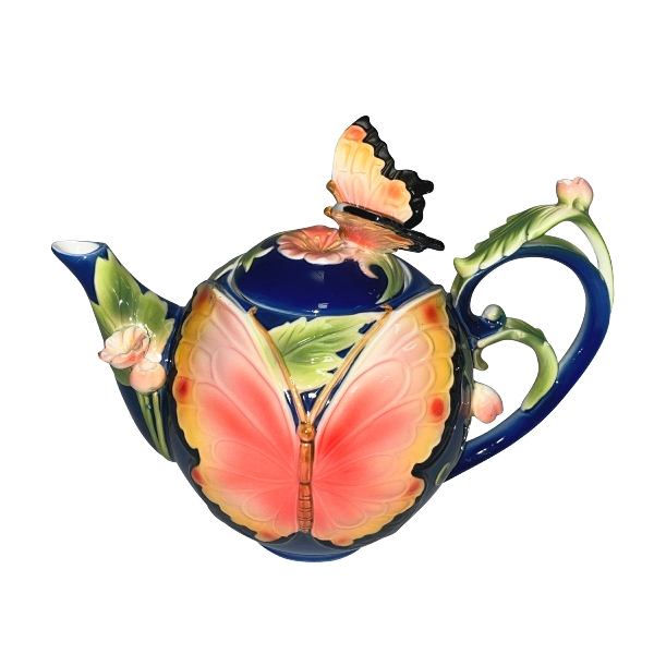Steingut Teekanne "Butterfly"