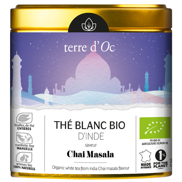  Weißer Bio-Tee aus Indien Chai Masala Aroma