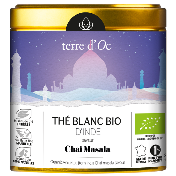  Biologische witte thee uit India Chai Masala Aroma