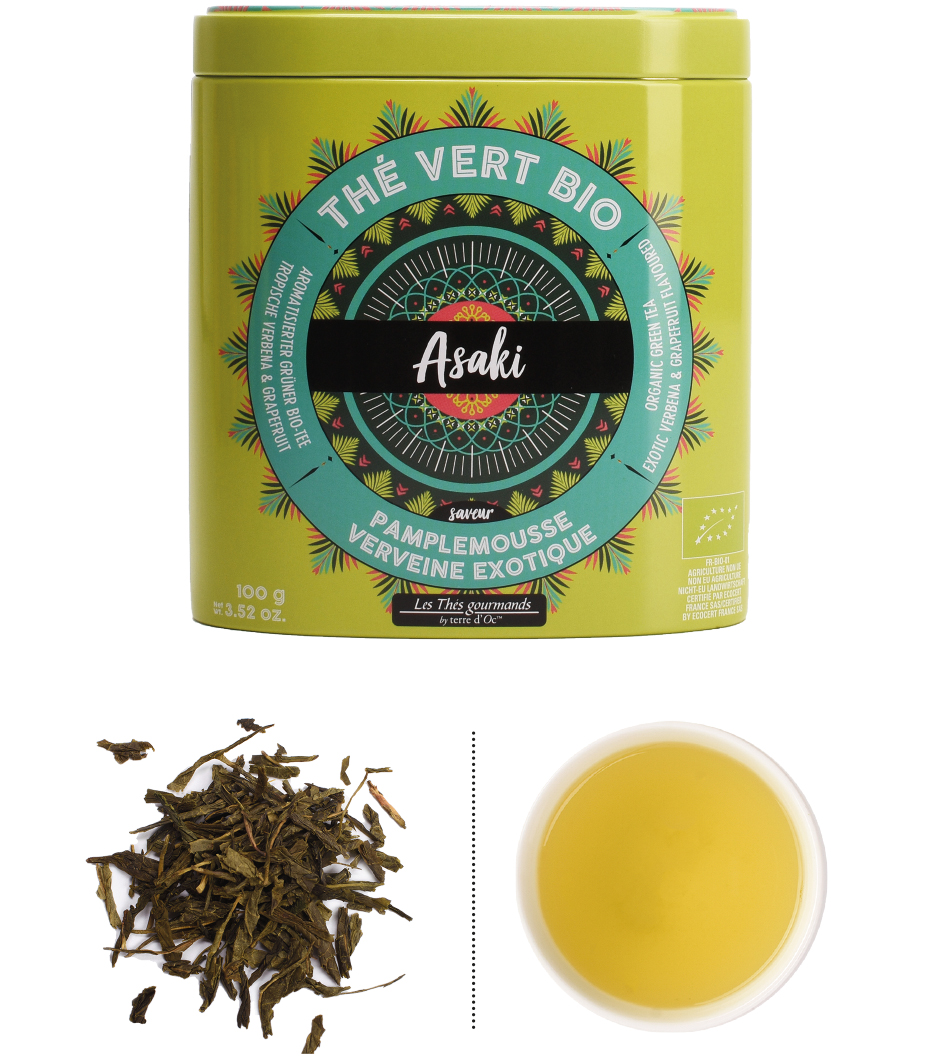 Green Tea "Asaki" Verbena & Grapefruit - Organic