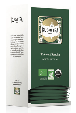 Thé vert Sencha - Bio (25 sachets de thé, emballés individuellement)