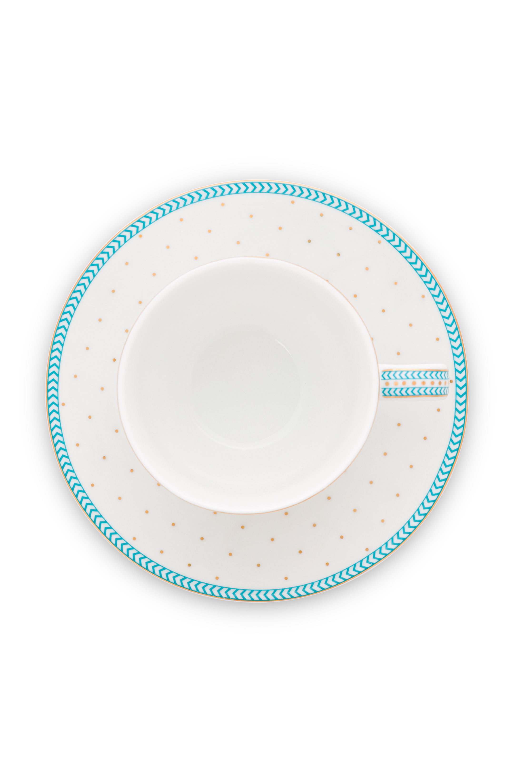 Pip Studio Jolie Espresso Cup & Saucer dots gold