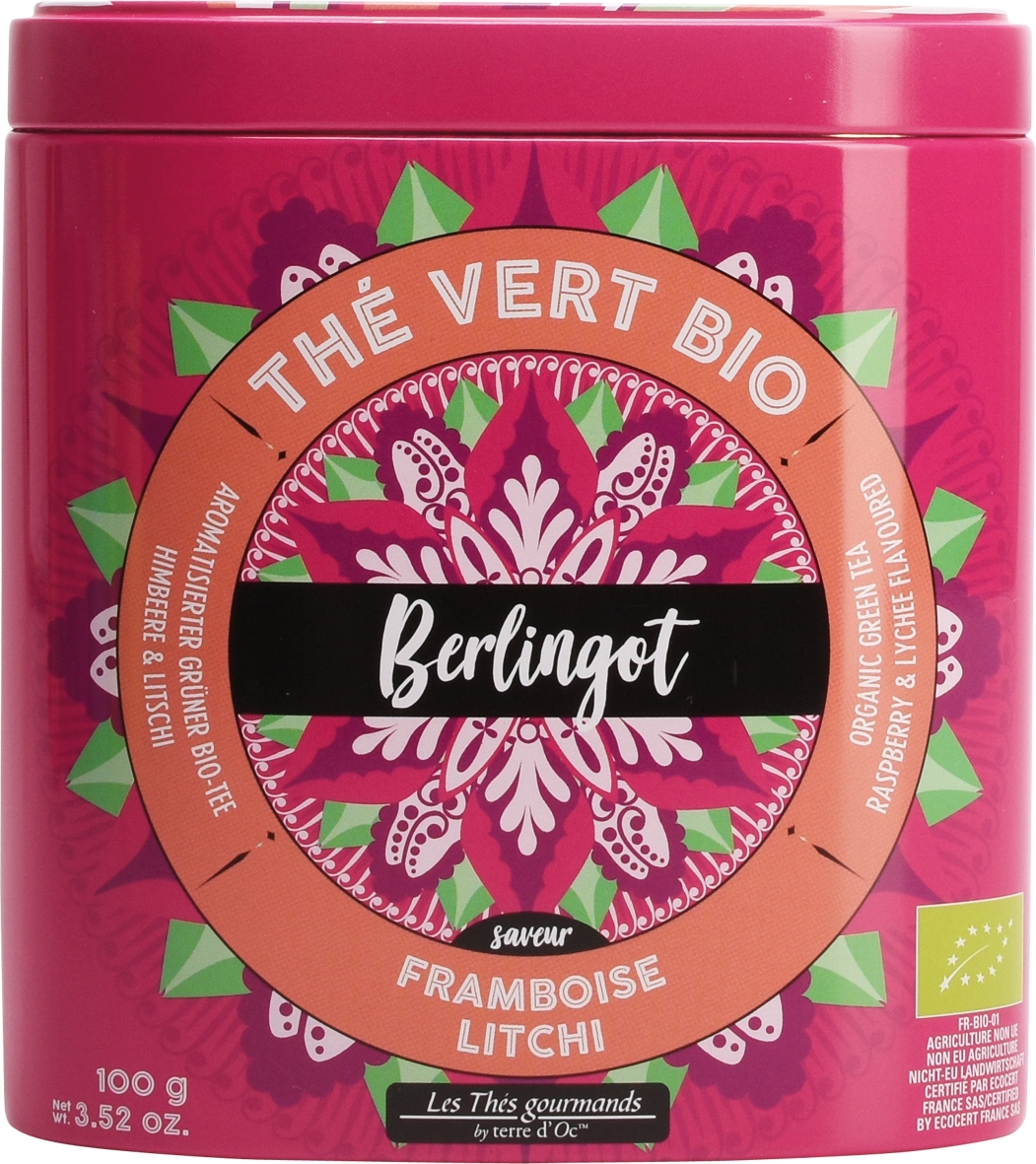 Grüner Tee "Berlingot" Himbeer & Litschi - Bio