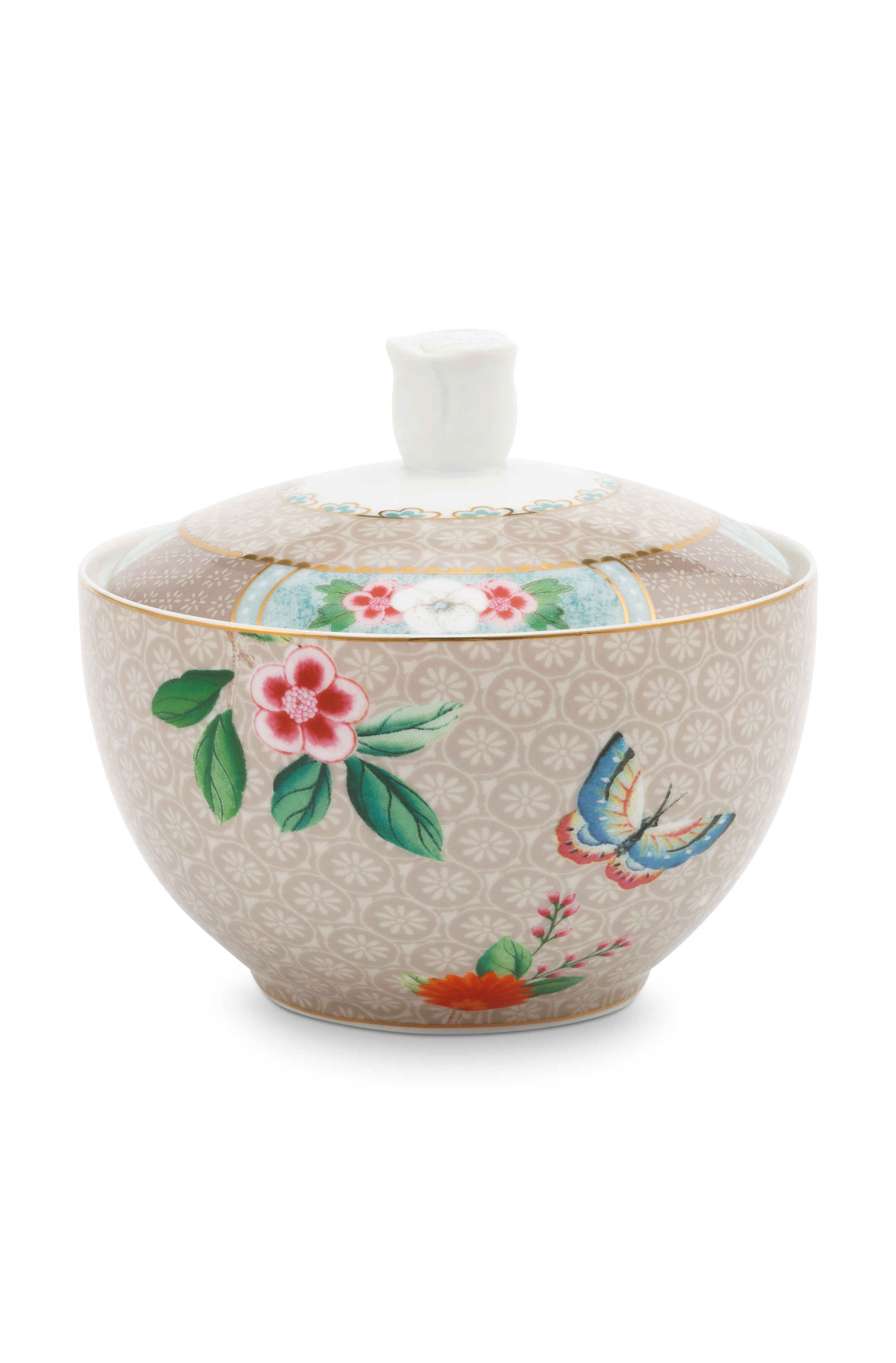 Pip Studio Blushing Birds Khaki Sugar Bowl