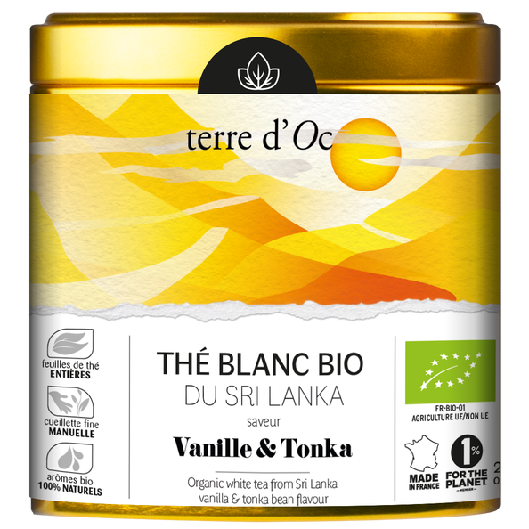  Thé blanc bio du Sri Lanka Arôme vanille et fève tonka