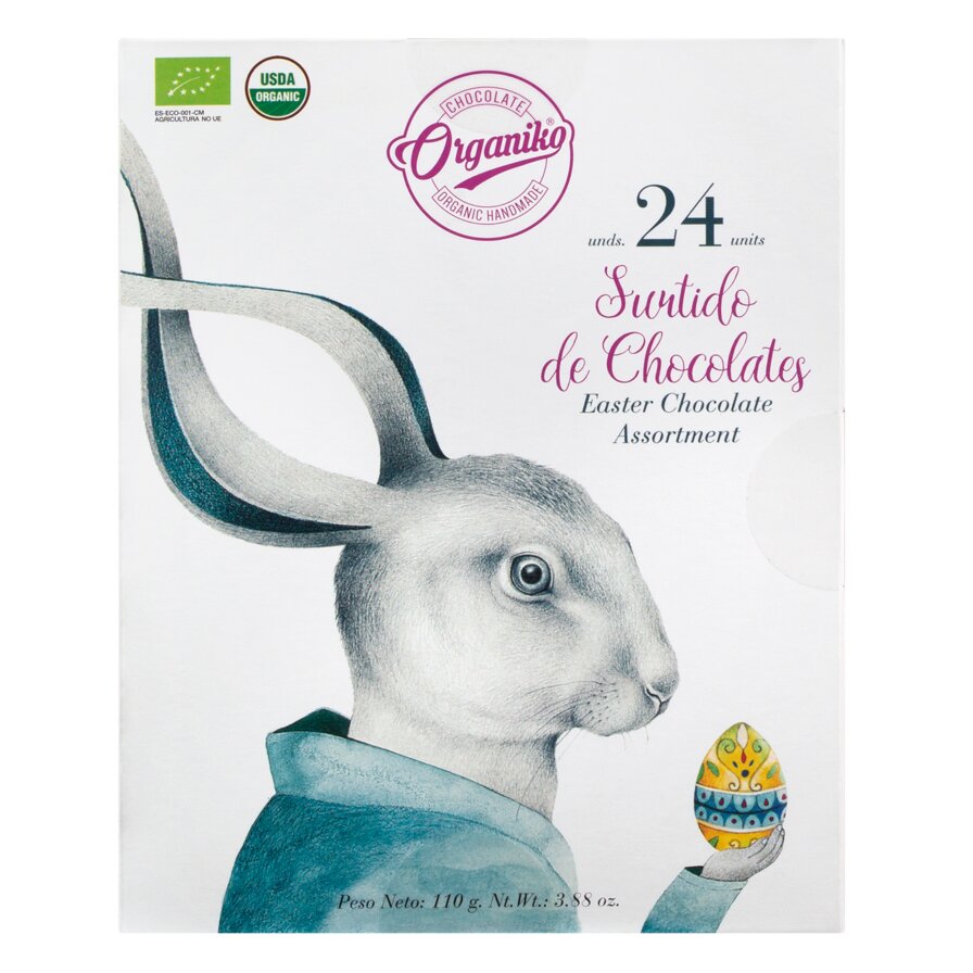 Mini-Schokoladentafeln in Geschenkpackung Osterhase