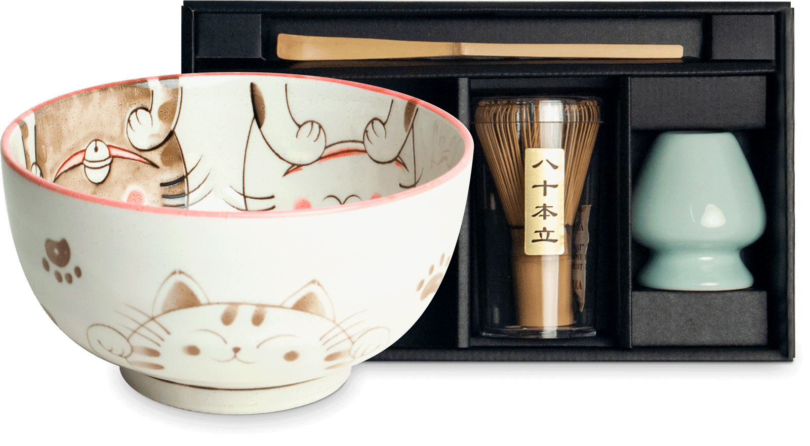 Geschenkbox Matcha-Set „Akai Neko“ 