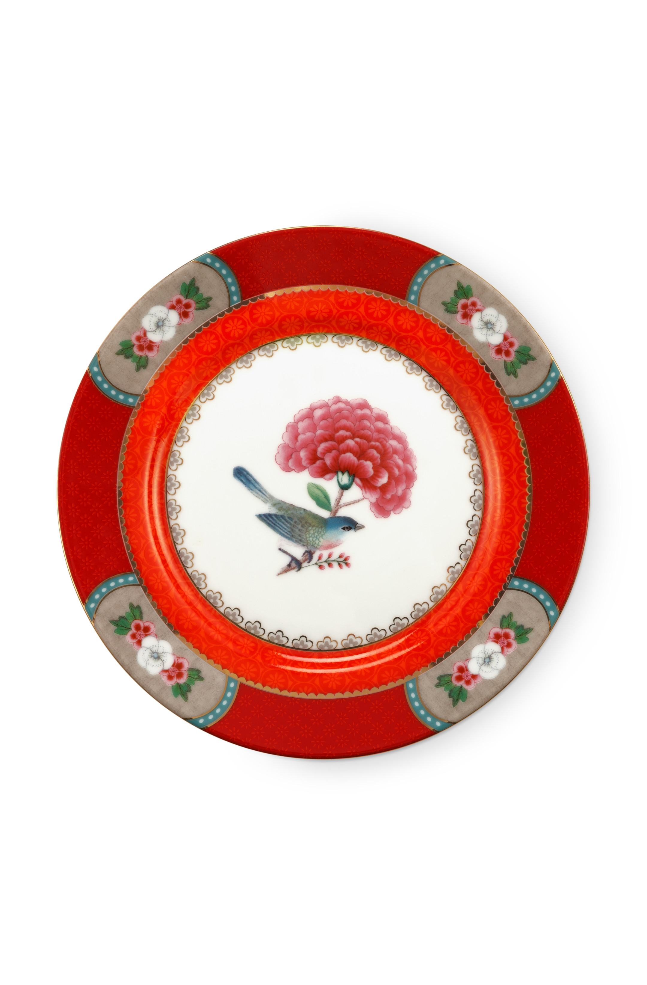 Pip Studio Blushing Birds Red Teller (17 cm)