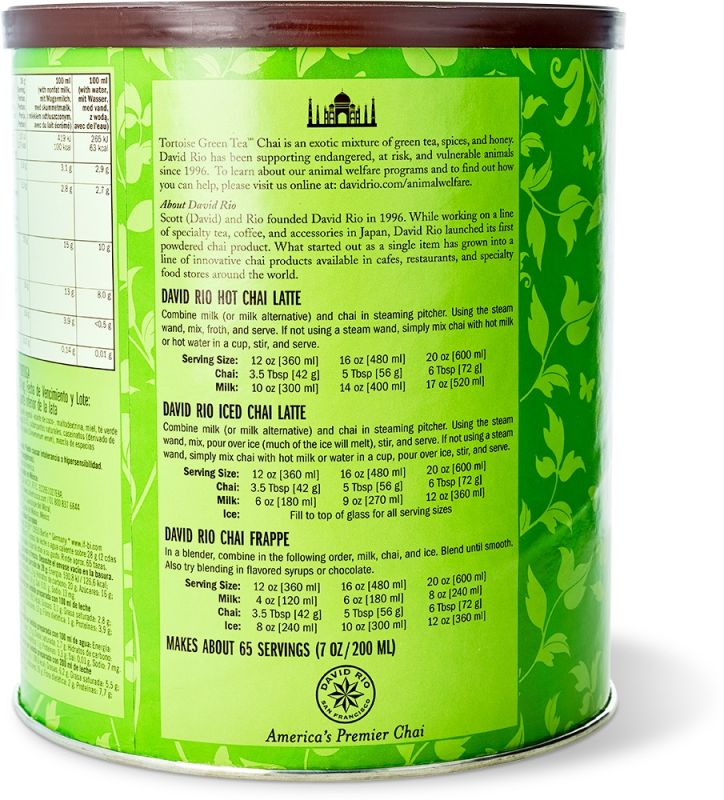 David Rio Tortoise Green Tea Chai (1816g Dose) 