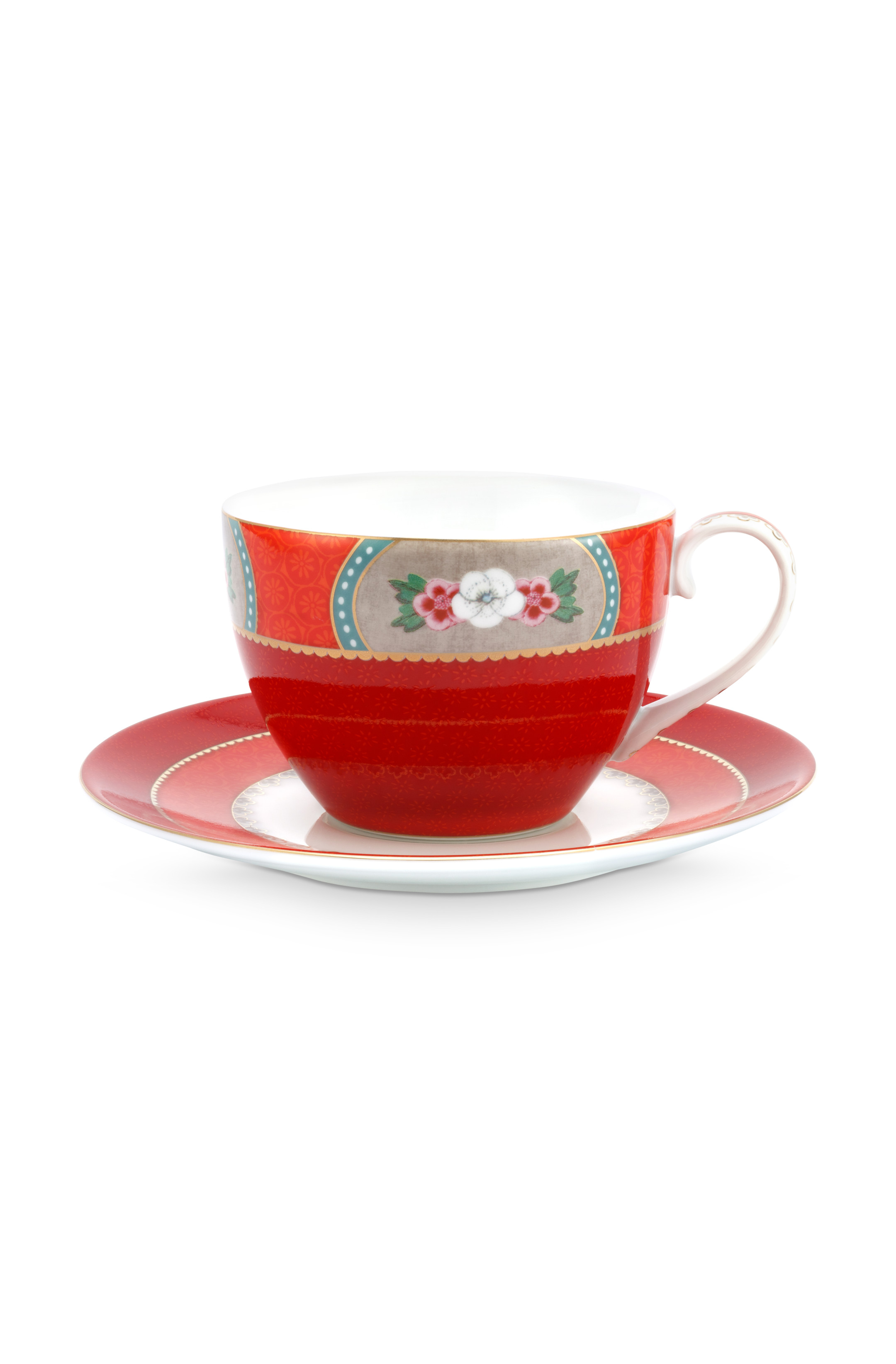 Pip Studio Blushing Birds Red Tasse & Untertasse