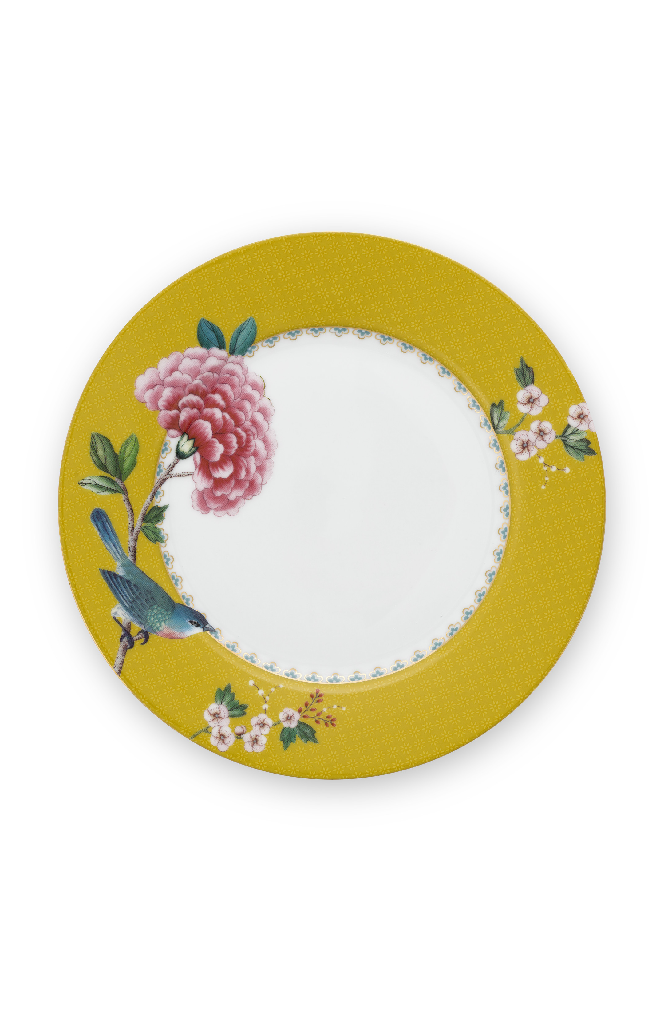 Pip Studio Assiette jaune "Blushing Birds" (21cm)