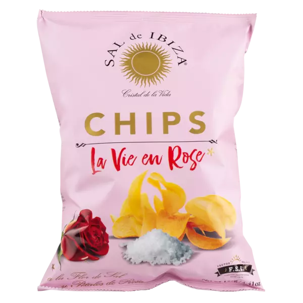 Chips de pommes de terre aromatisées à la rose 