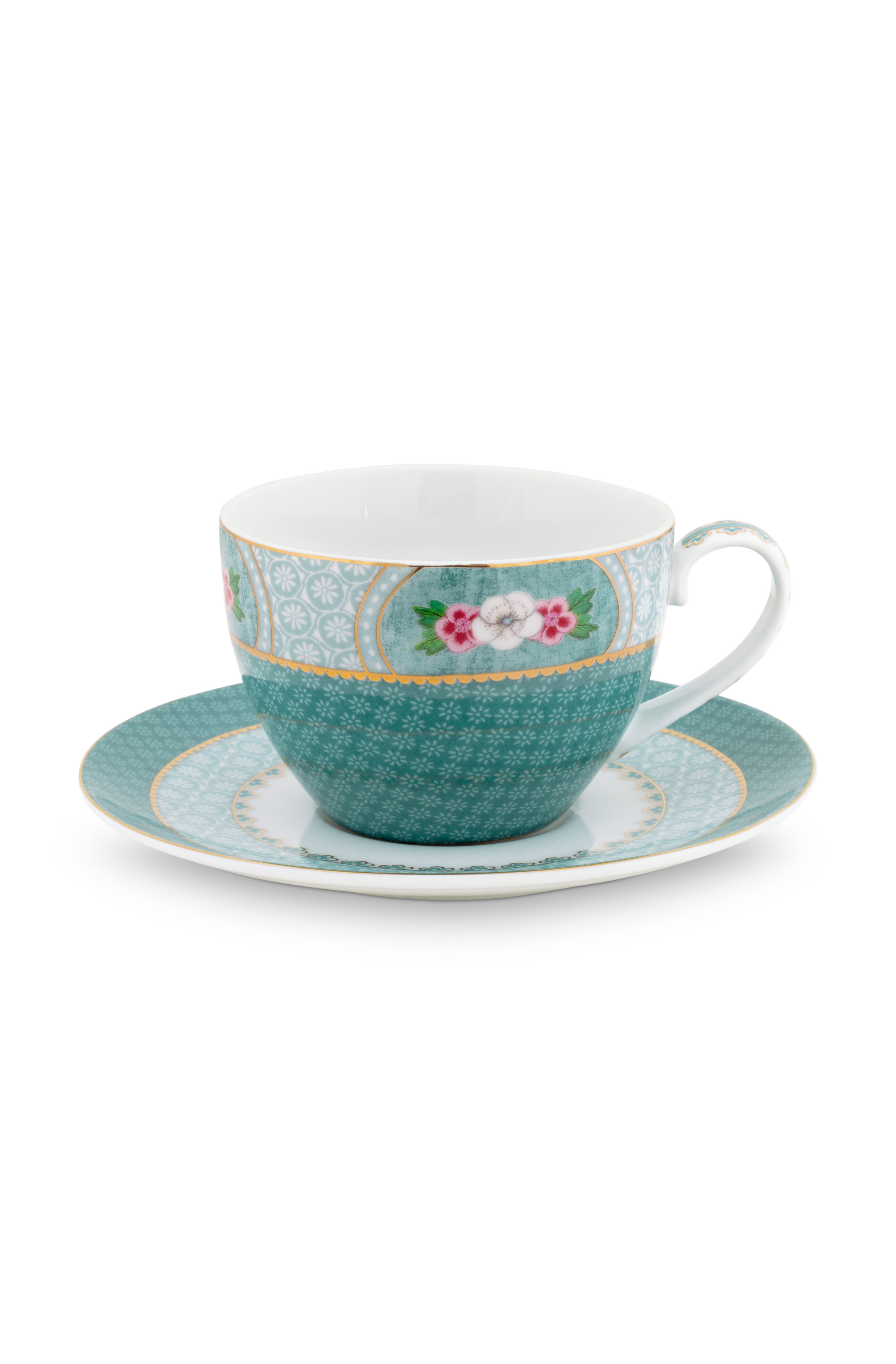 Pip Studio Blushing Birds Blue Cup & Saucer