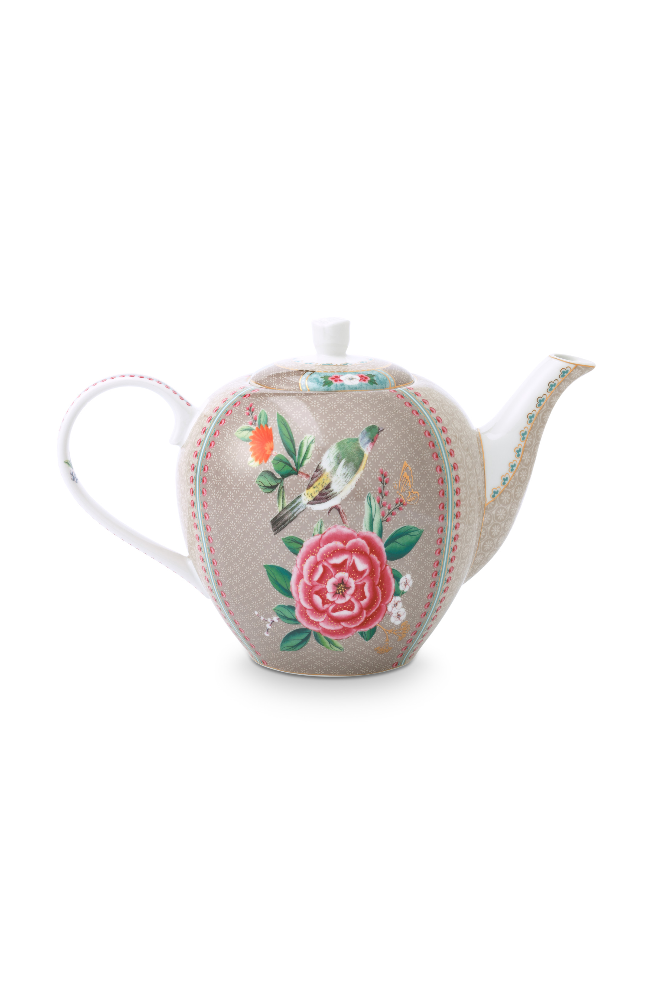 Pip Studio Blushing Birds Khaki Teapot Large