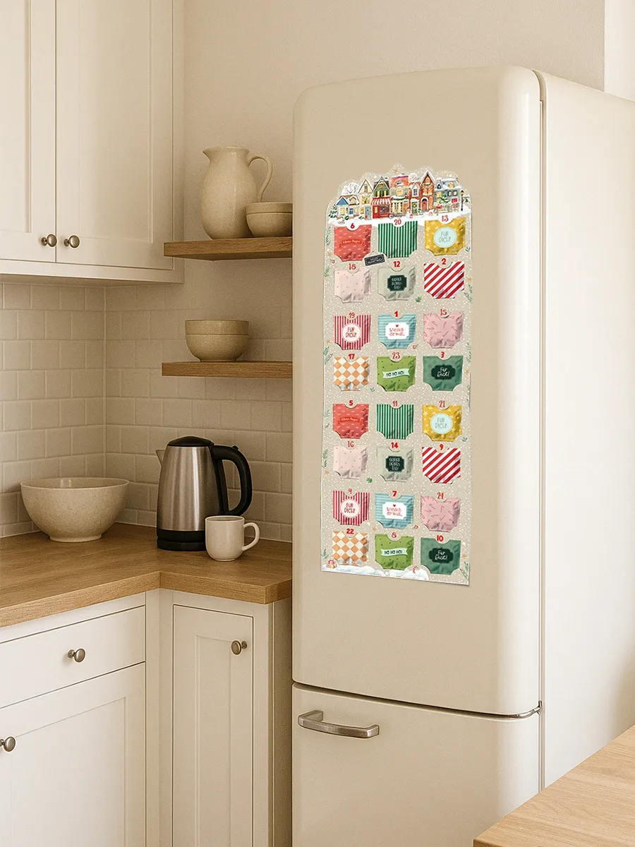 Tee Adventskalender mit Winterstädtchen