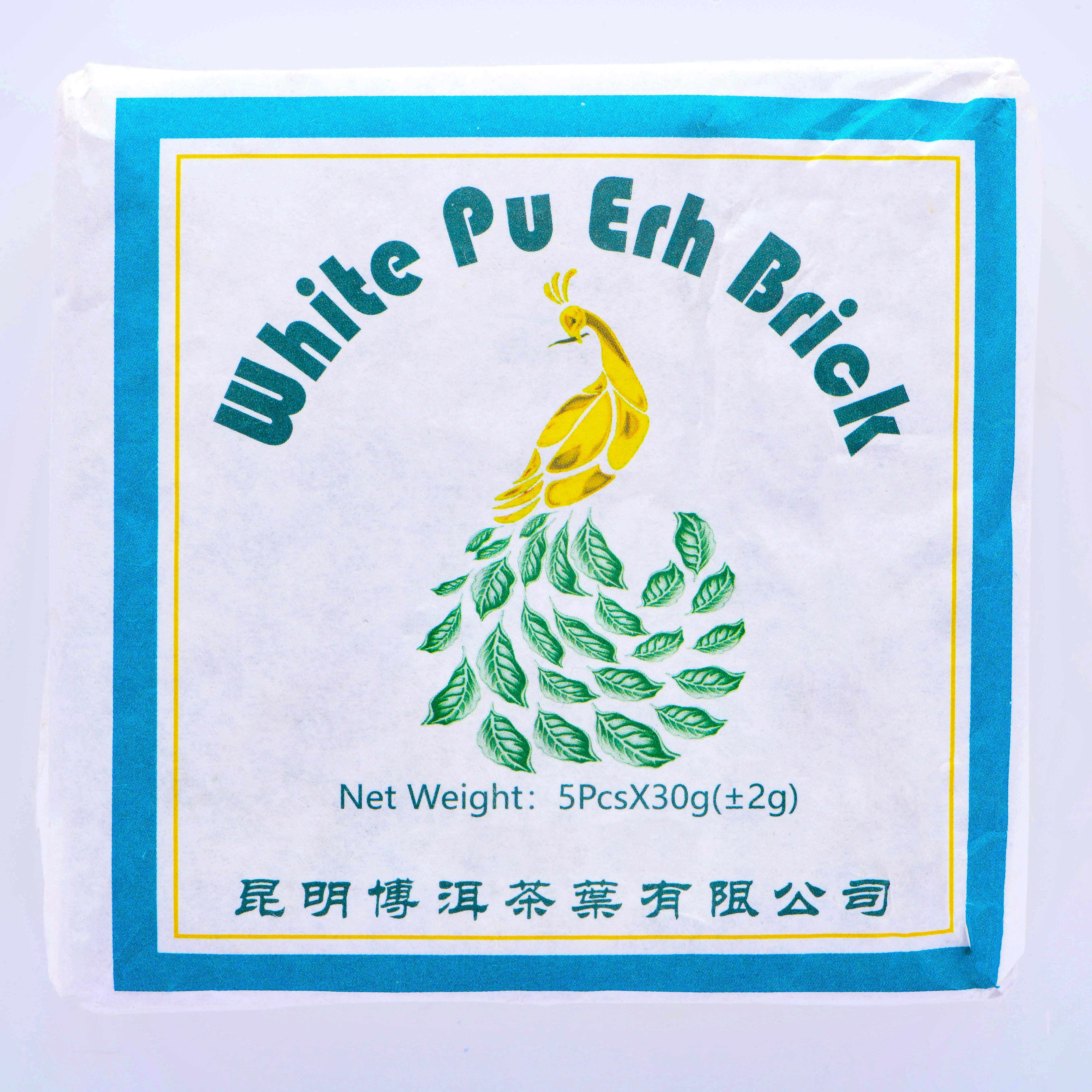 China Pu-Erh White Peacock Brick 5 pcs x 30 g - sheng