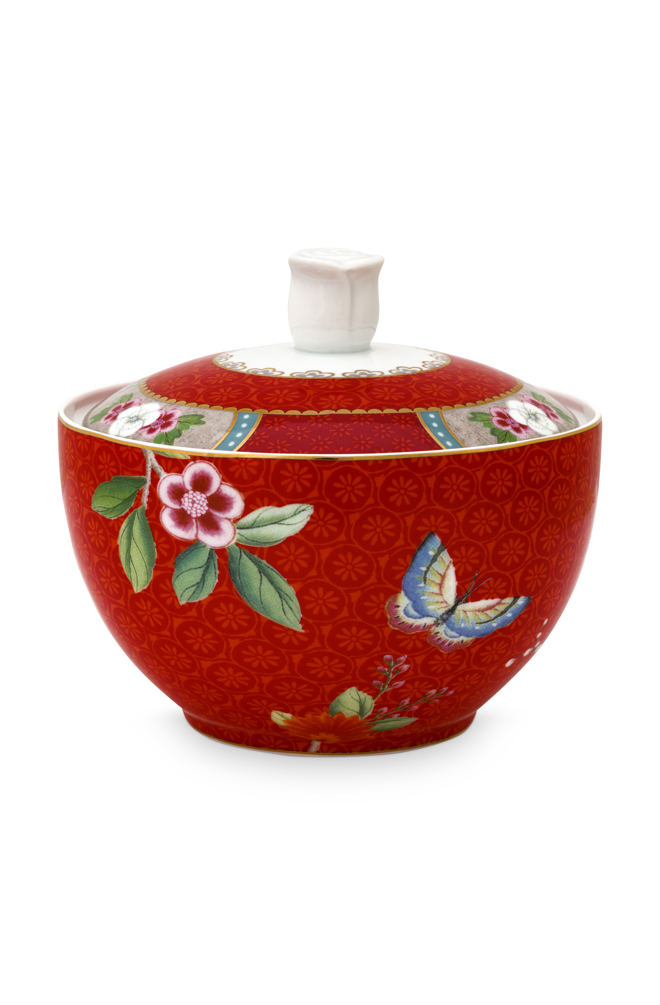 Pip Studio Blushing Birds Red Sugar Bowl