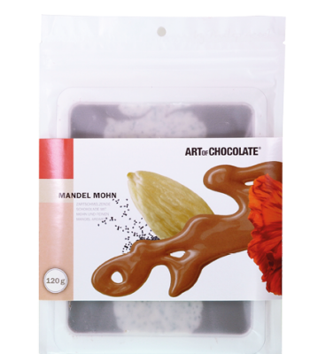 Almond Poppy 120g Bar - Art of Chocolate