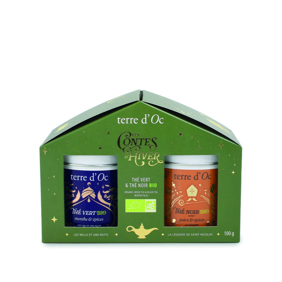 Weihnachtsduo Bio-Grüntee und Bio-Schwarztee 100 g