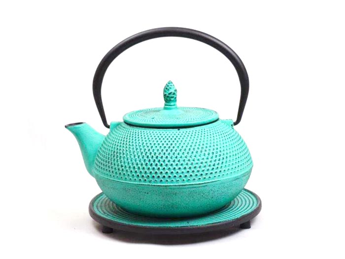 Cast iron teapot jug Arare turquoise (1,2 l)