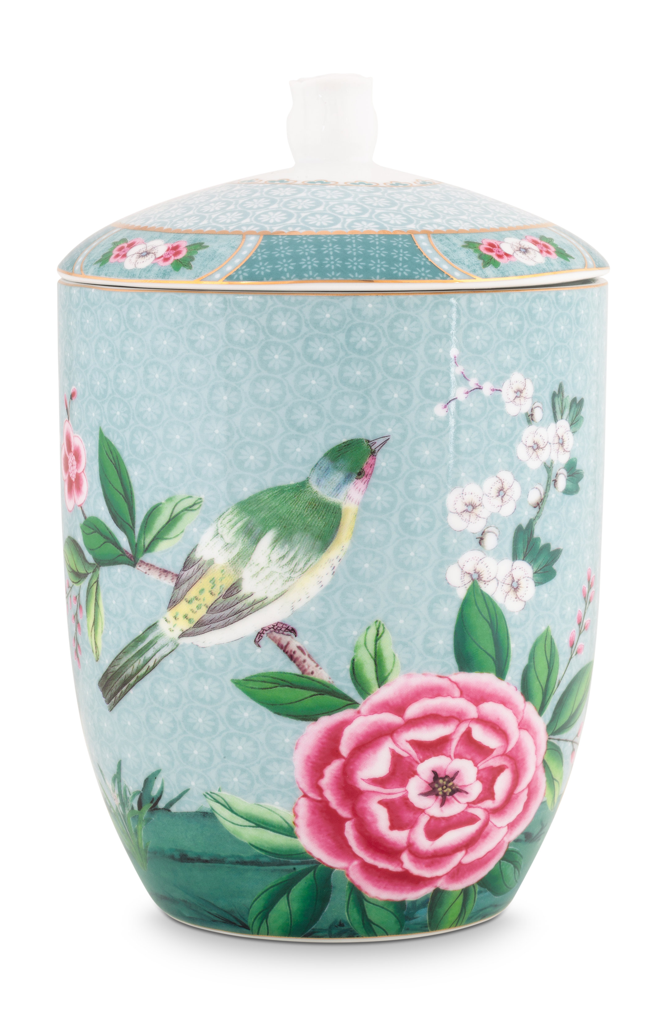 Pip Studio Blozende Vogels Blauwe Voorraadpot