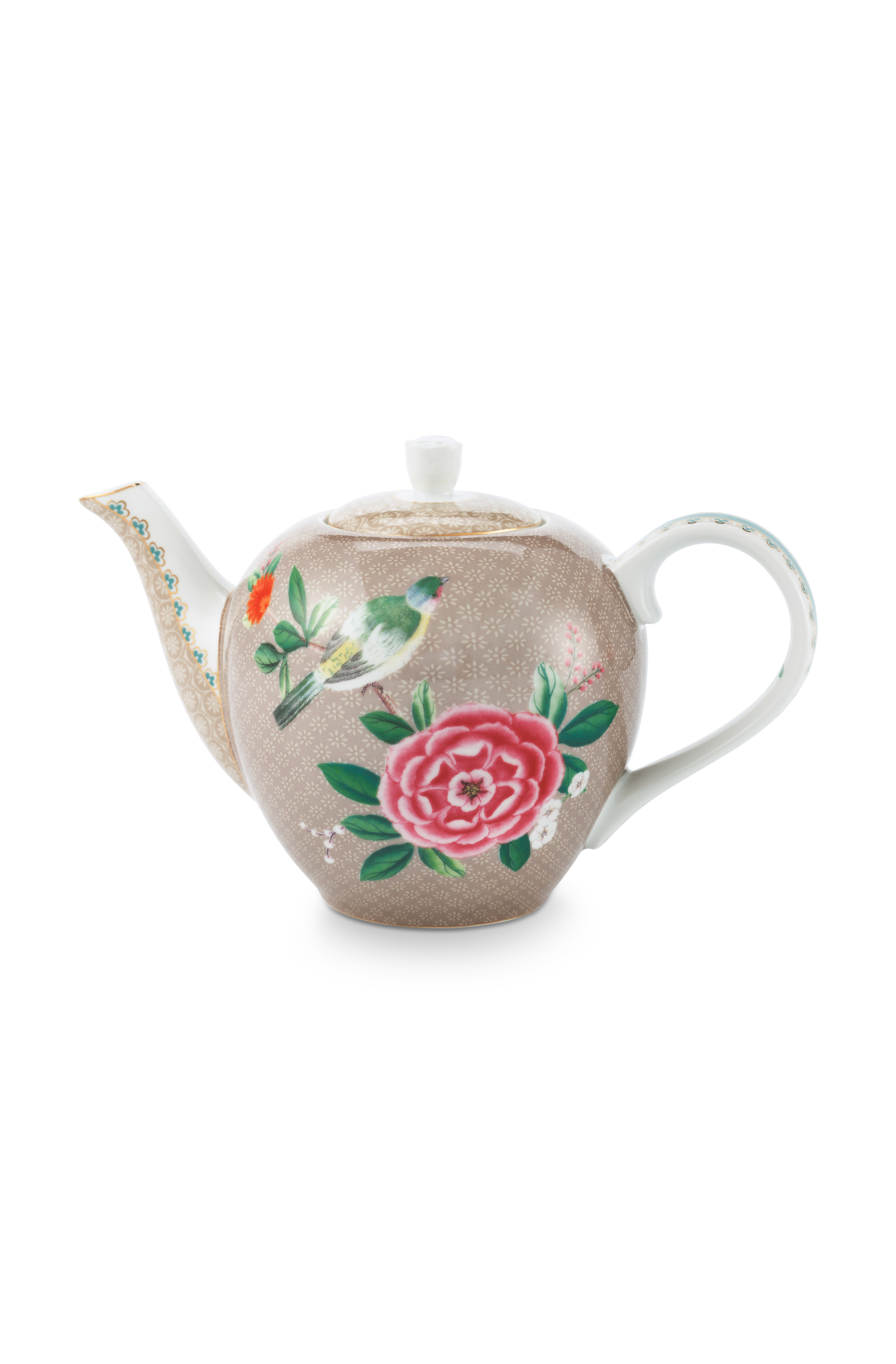 Pip Studio Blushing Birds Khaki Teapot Small