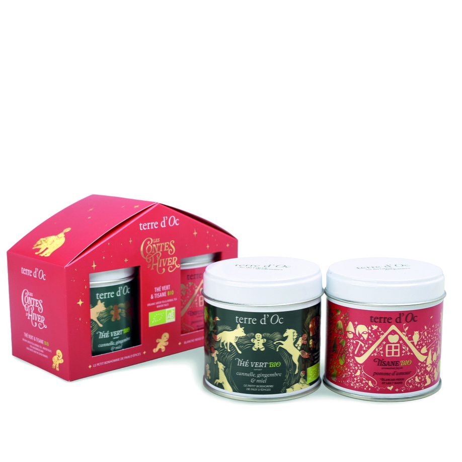 Weihnachtsduo Bio-Grüntee und Bio-Früchtetee 90 g