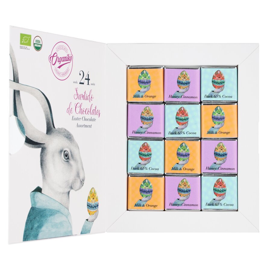Mini-Schokoladentafeln in Geschenkpackung Osterhase