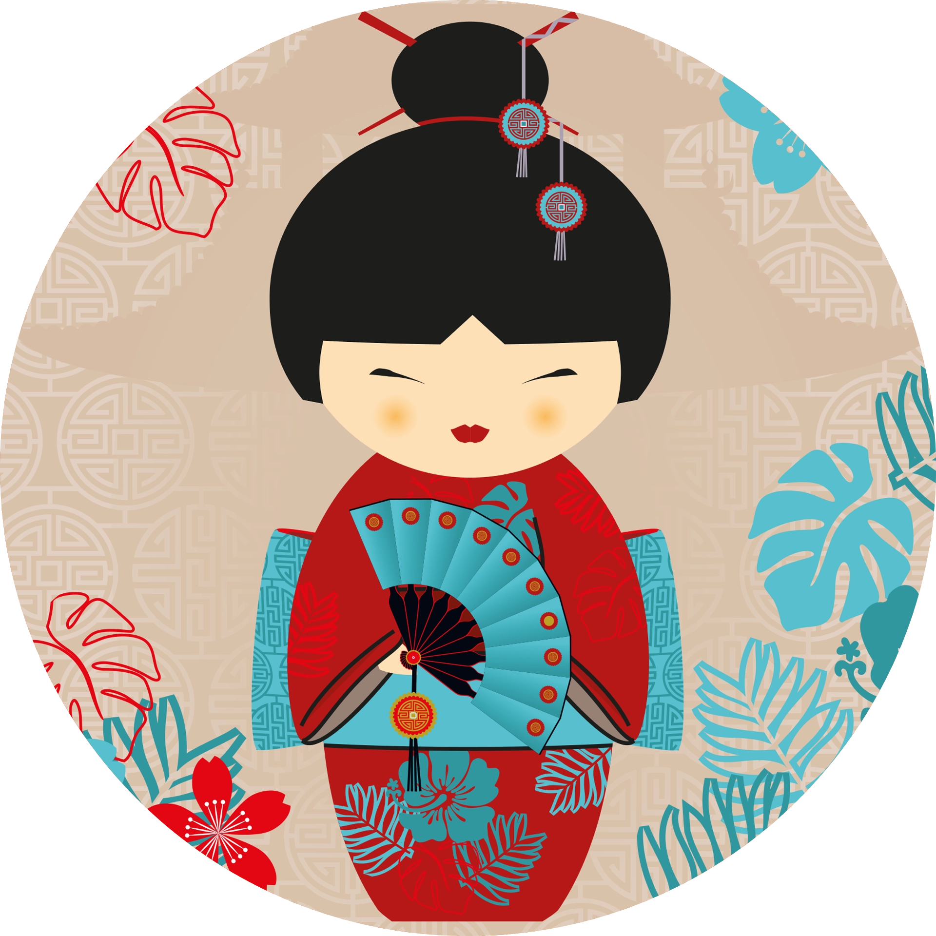 Geisha (red) 