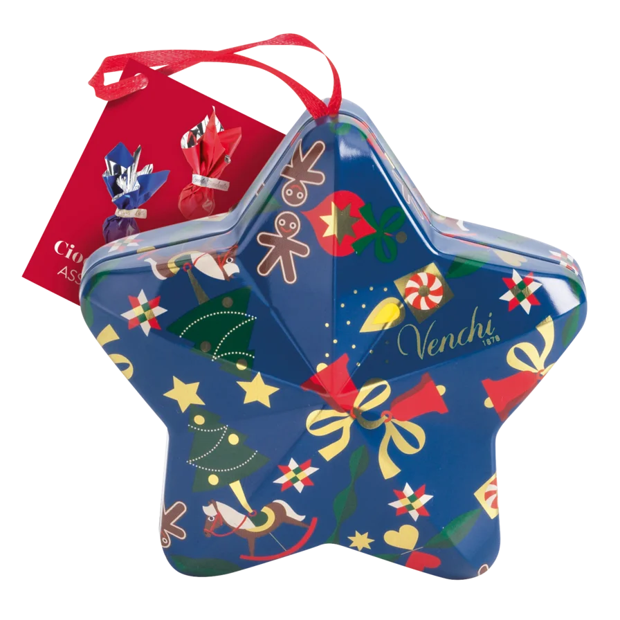 Star-shaped gift tin with various Comets 37 g
