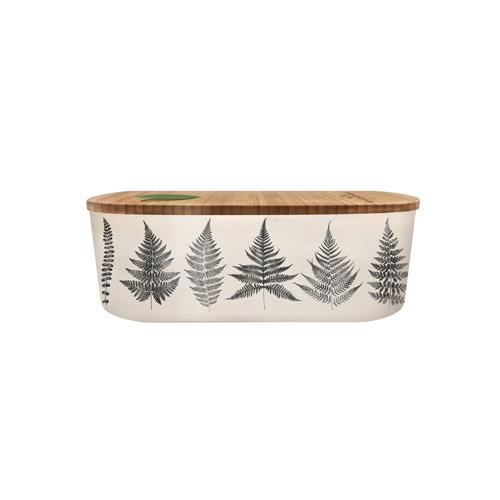 Bioloco Plant Lunchbox Oval - Black & White Leaves