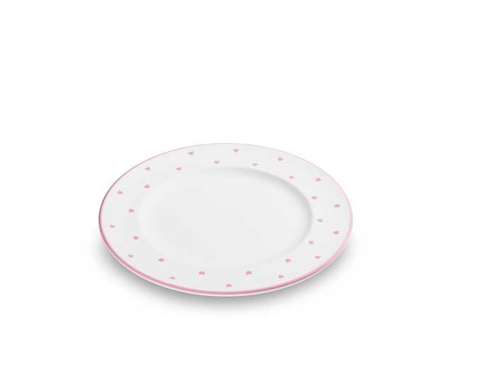 Gmundner Frühstücksteller Rosa Herzerl (22 cm)