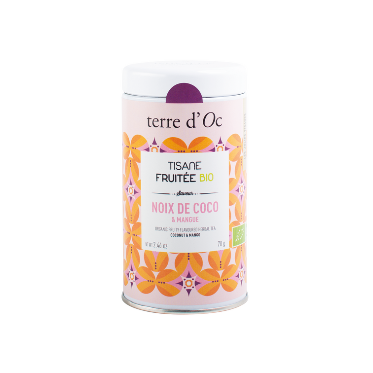 Tisane fruitée biologique - noix de coco et mangue