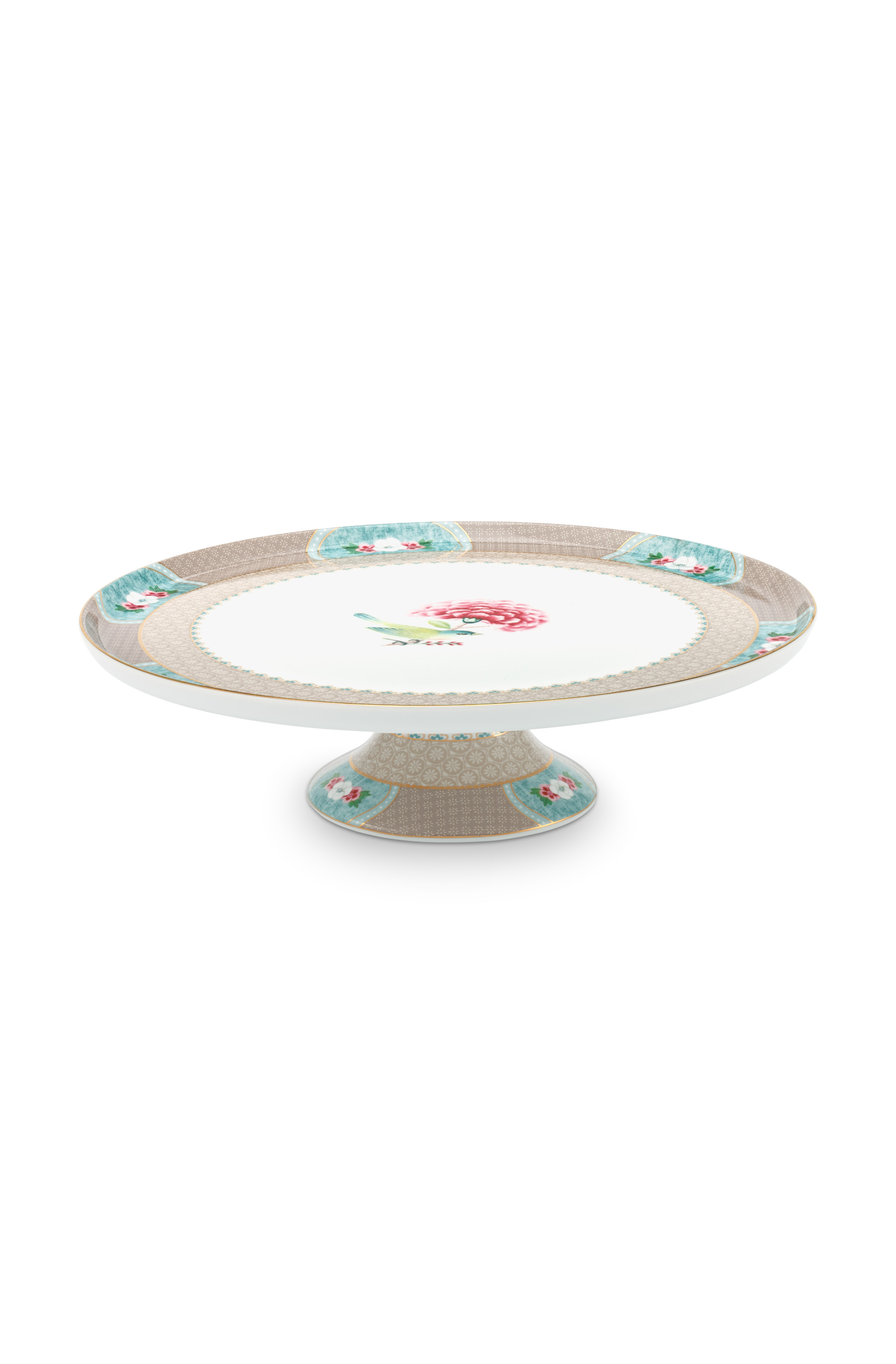 Pip Studio Blushing Birds Khaki Cake Plate