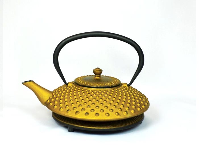 Cast iron teapot jug Kambin gold (1,0 l)