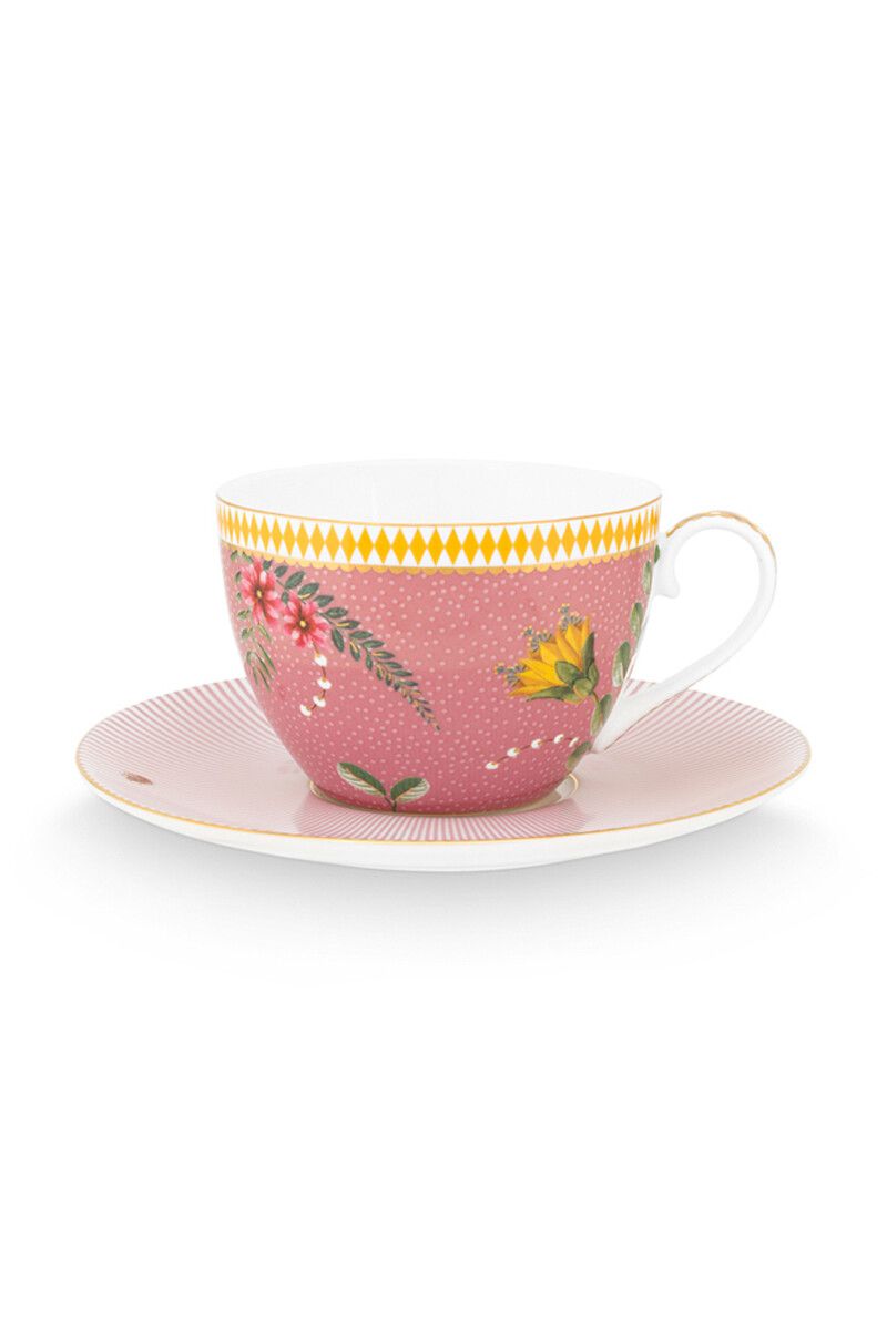  La Majorelle Cappuccino Tasse & Untertasse Rosa