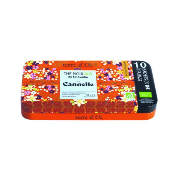  10 Teebeuteln Bio Schwarztee "Cannelle" aromatisiert mit Zimt aus Sri Lanka