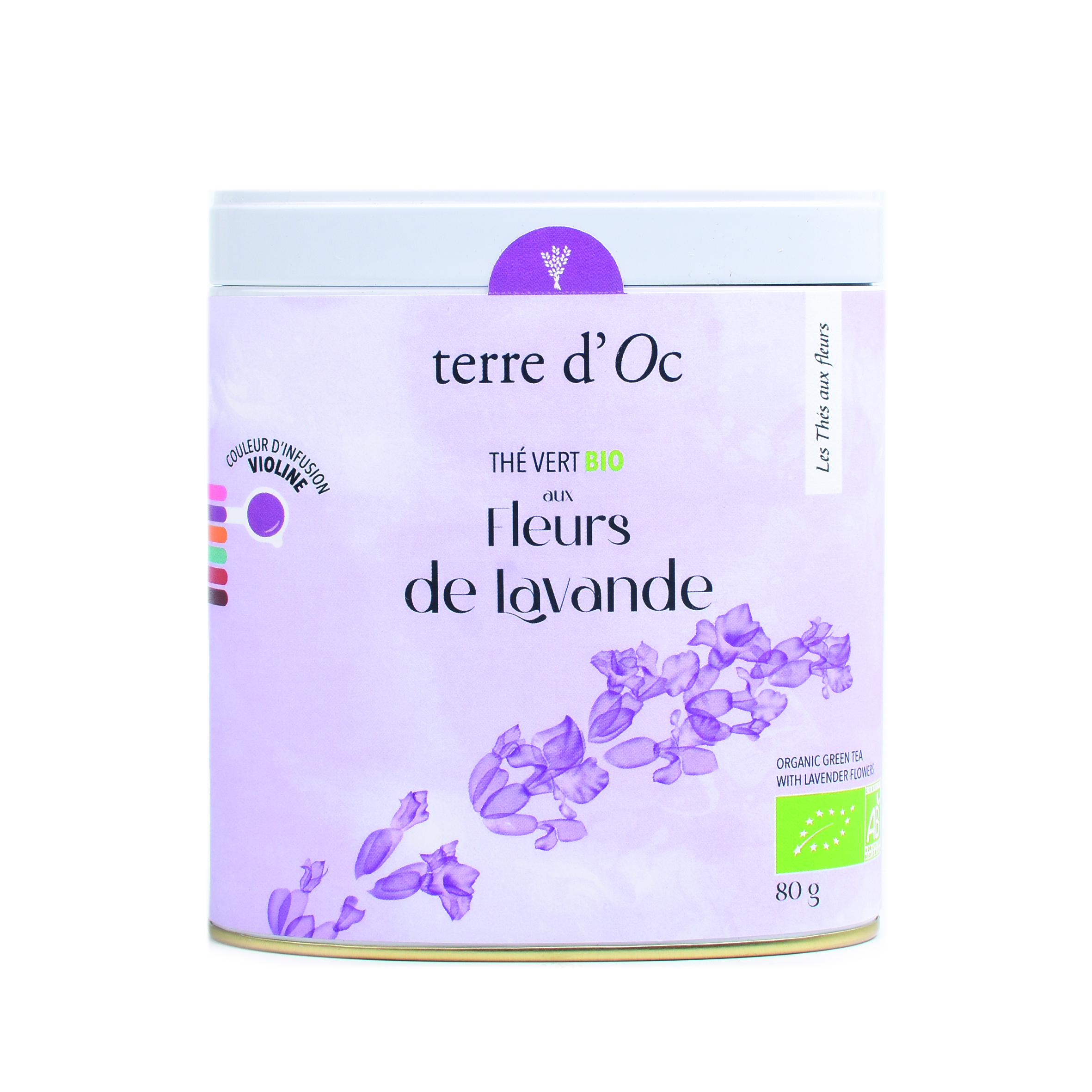 Organic green tea with lavender flowers 80g