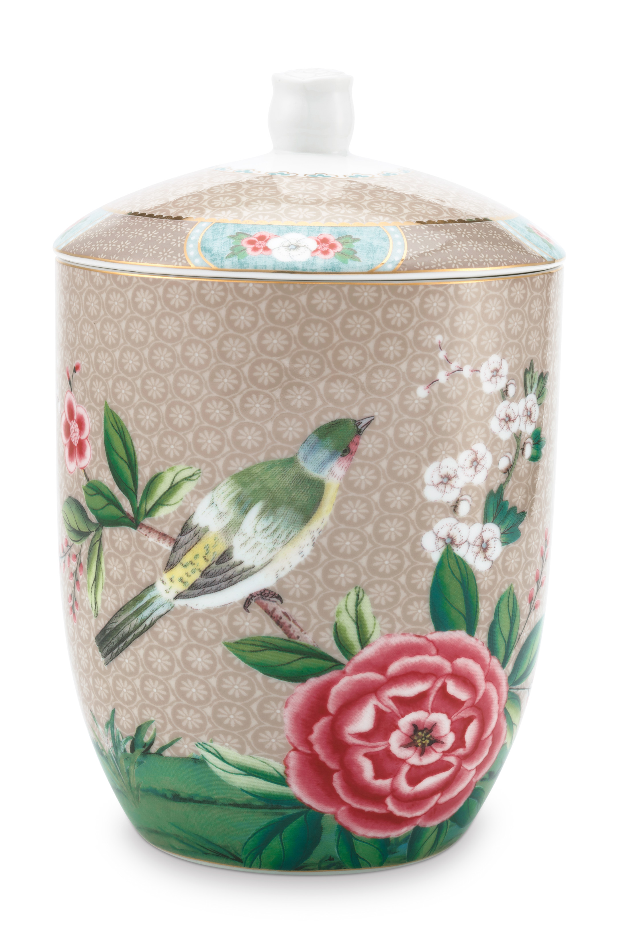 Pip Studio Blushing Birds Khaki Vorratsdose