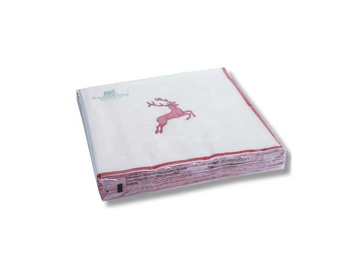 Gmundner Napkins Red Stag (20 pieces)