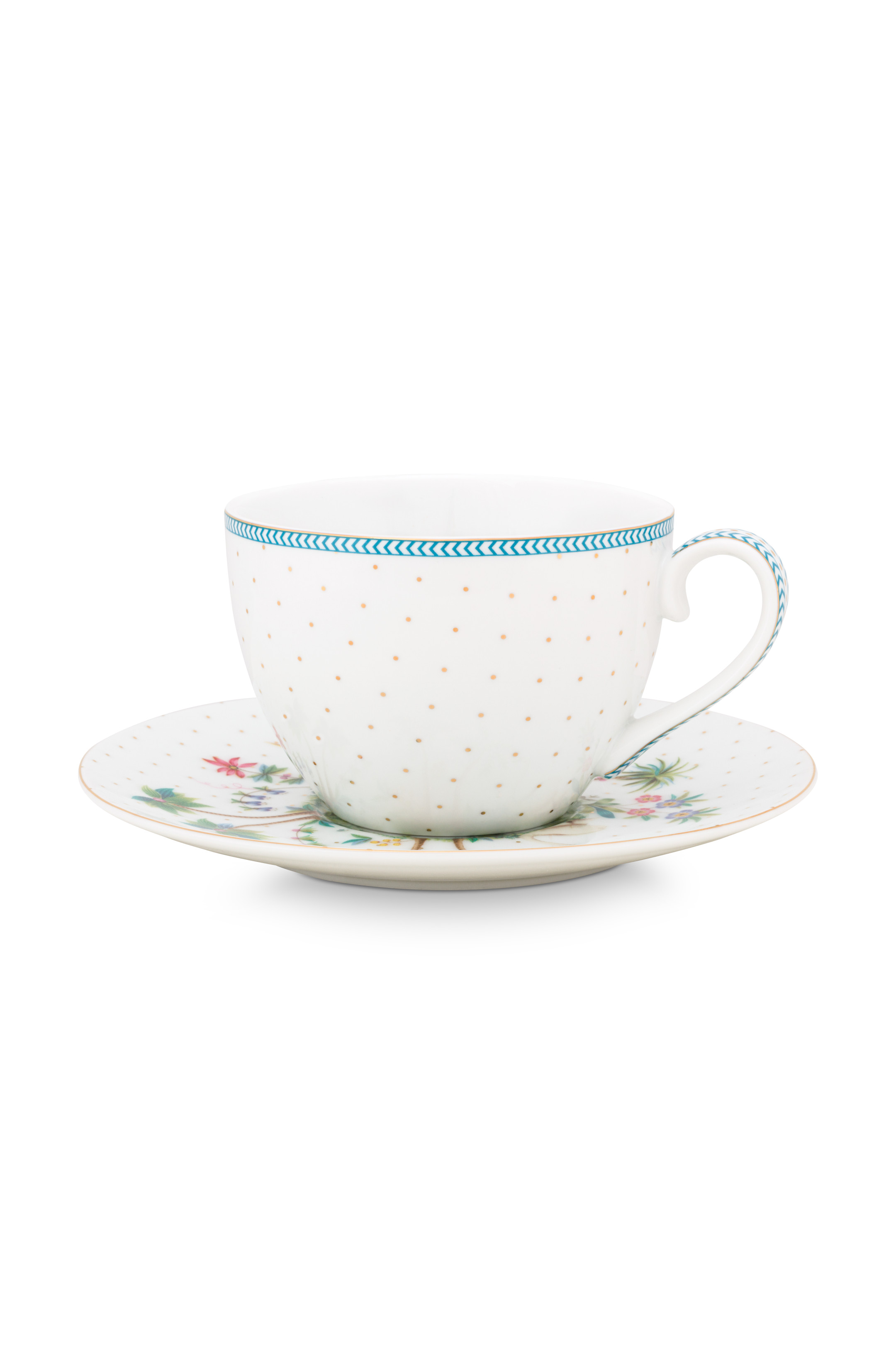 Pip Studio Jolie cup & saucer dots gold