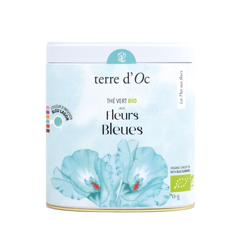 Organic green tea with butterfly pea flowers 70g